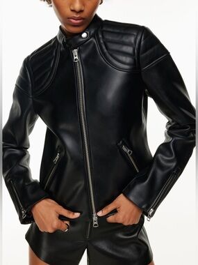 Wilfred Alchemist Aritzia Heavy Faux Leather Moto Jacket -